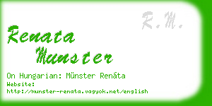 renata munster business card